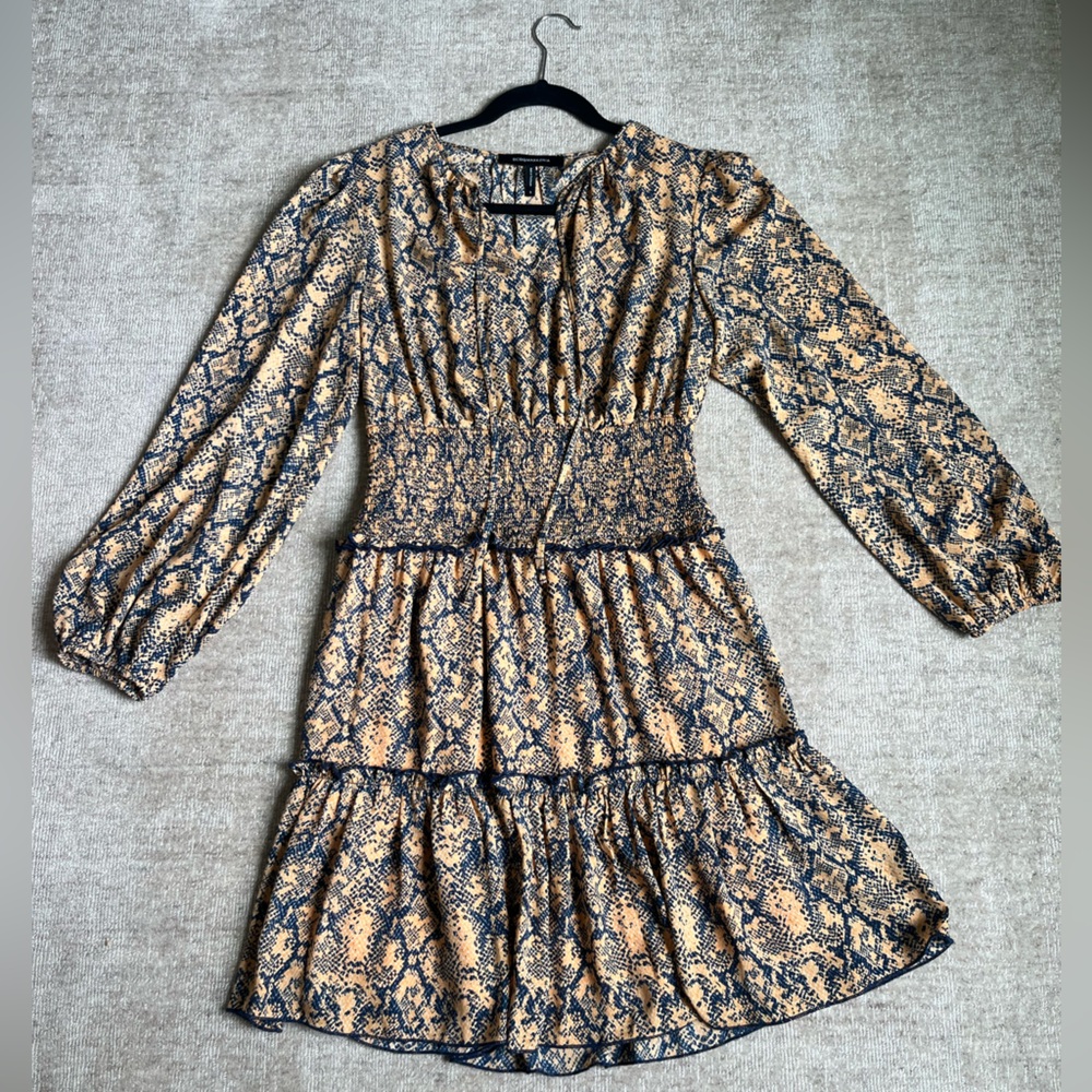 BCBGMaxazria snake skin pattern dress
